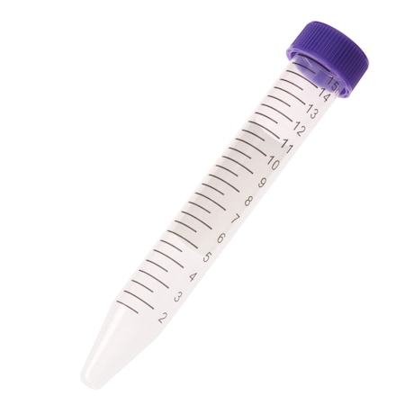 Celltreat Centrifuge Tube, Purple Cap - Bag, Sterile, 15mL 230411P
